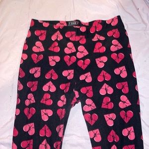 Valentines broken heart leggings